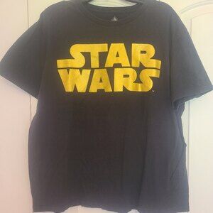 Men's XL Black & Gold Disney Store Store Wars Shirt